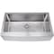 Hardware Resources 35-7/8" Lx20-3/4" Wx10" D Farmhouse/Apron Front 16 Gauge Stainless Steel Single Bowl Sink HA200 - alternate 1